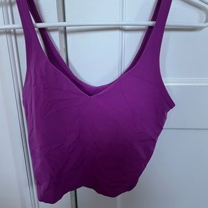 Purple lulu align crop tank
